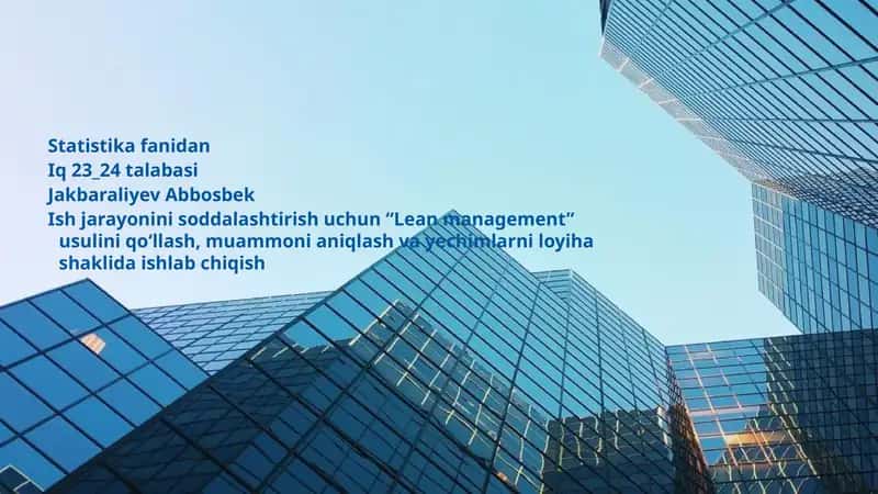 Statistika fanidan 1