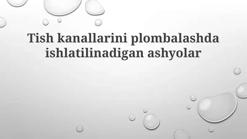 Root Kanali Plombalash Materiallari 1