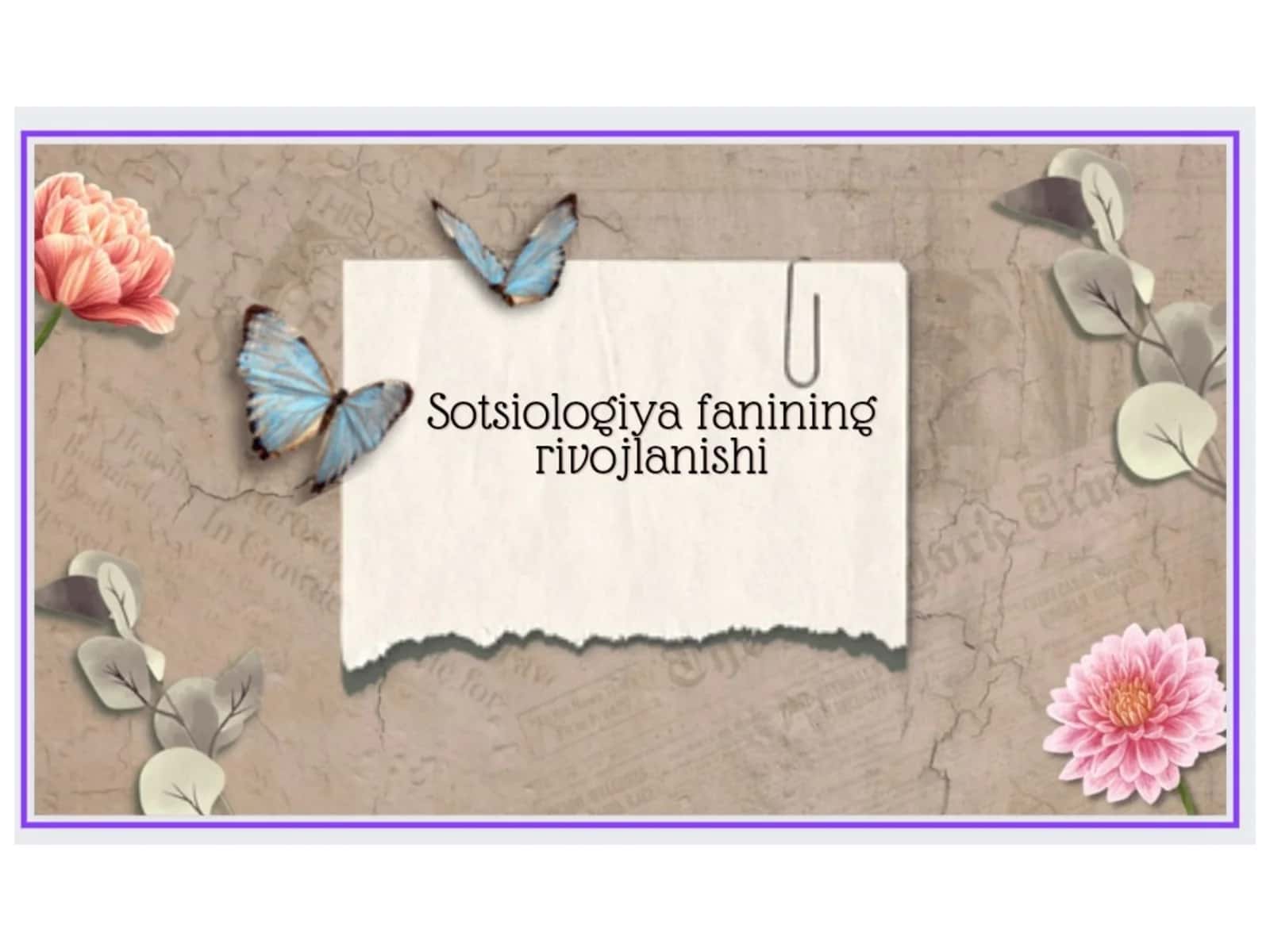 Sotsiologiya fanining rivojlanishi 1