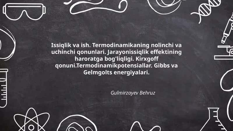 Issiqlik va ish 1