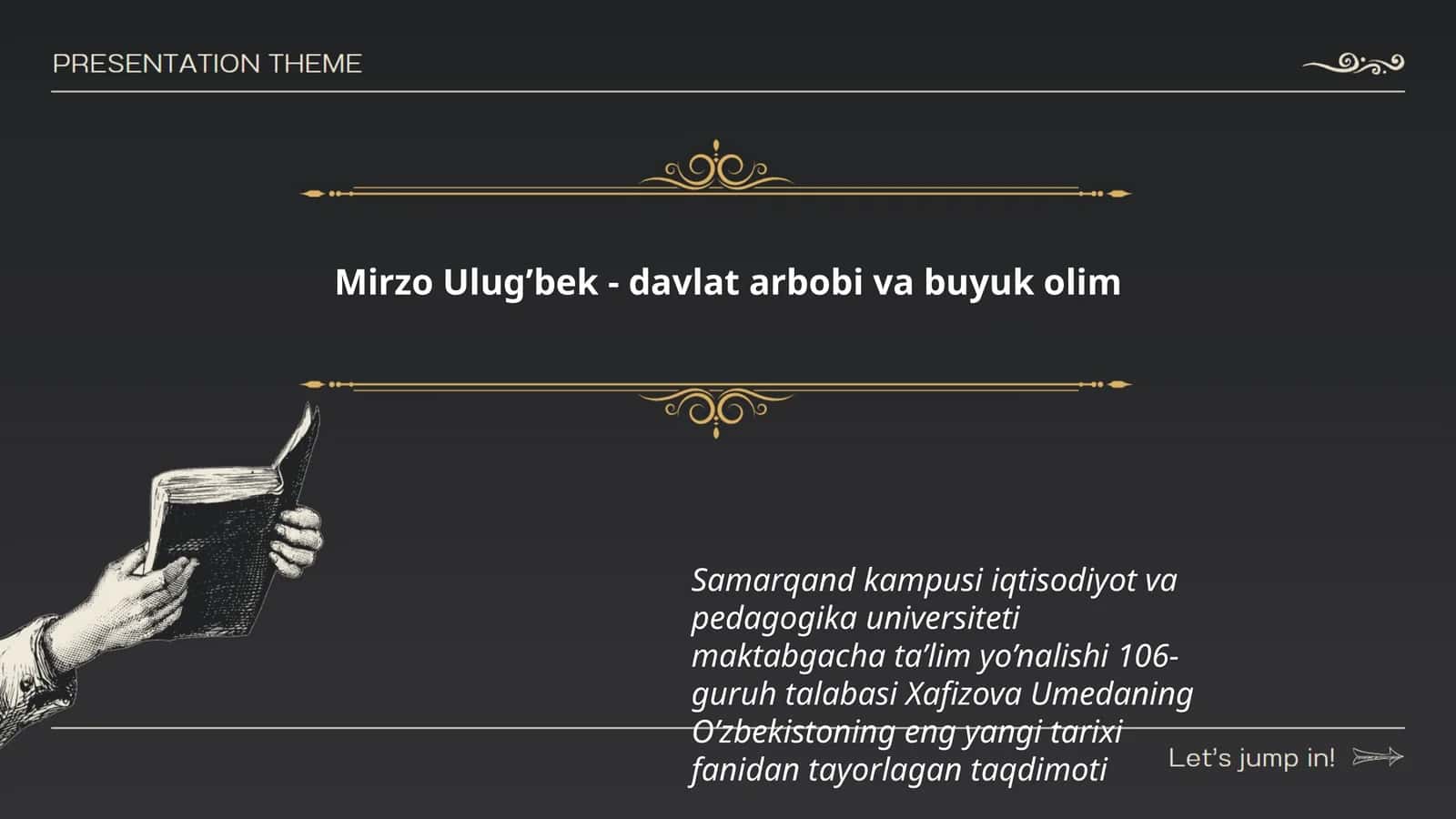Mirzo Ulug’bek - davlat arbobi va buyuk olim 1