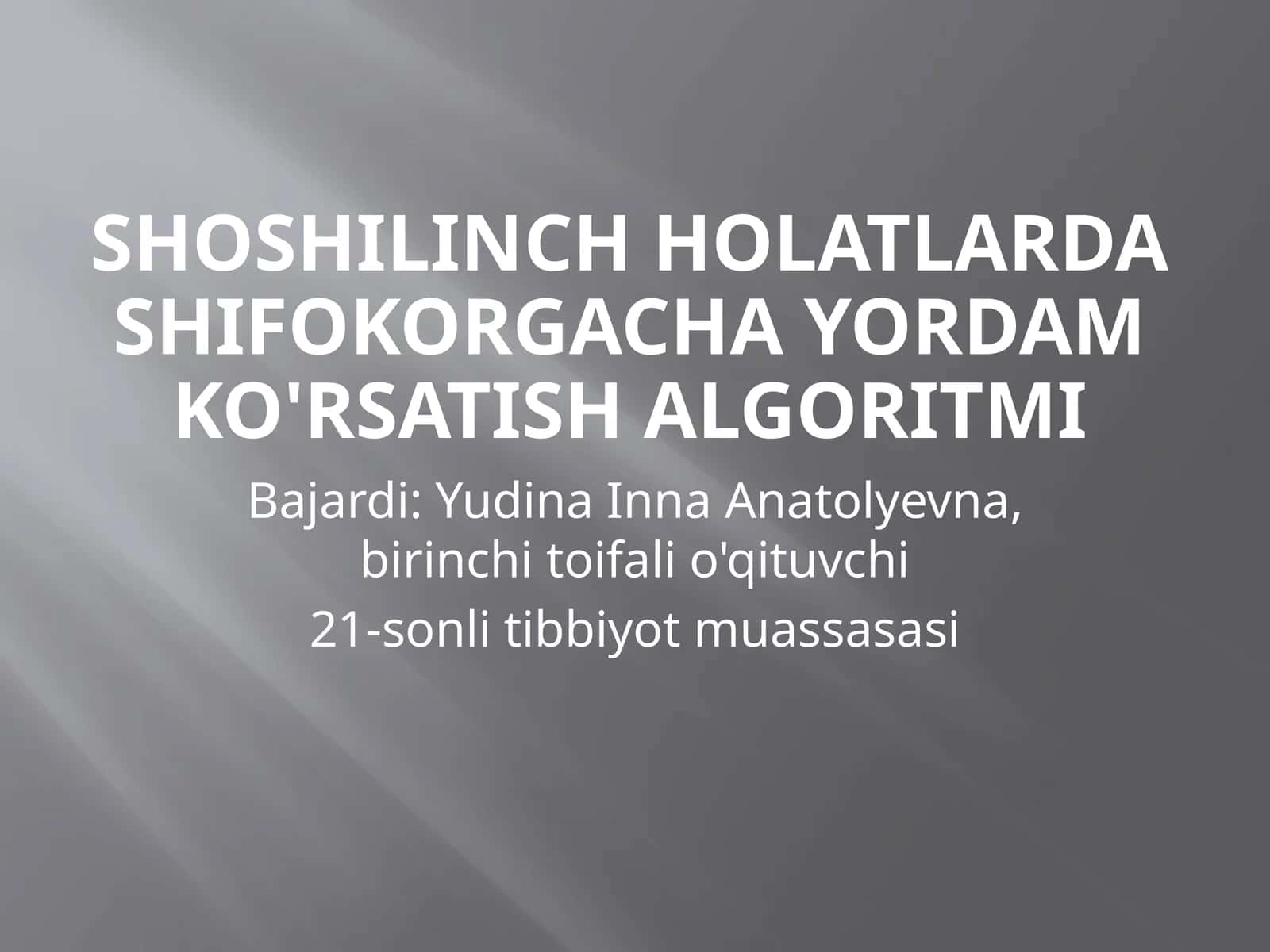 Psixiatriyada shoshilinch holatlar va shifokorgacha yordam 1