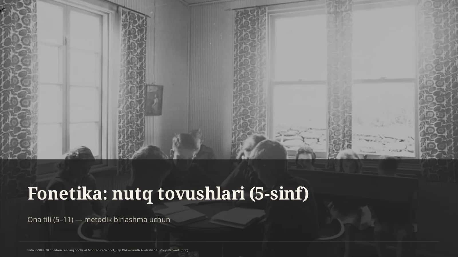 Fonetika: nutq tovushlari (5-sinf) 1