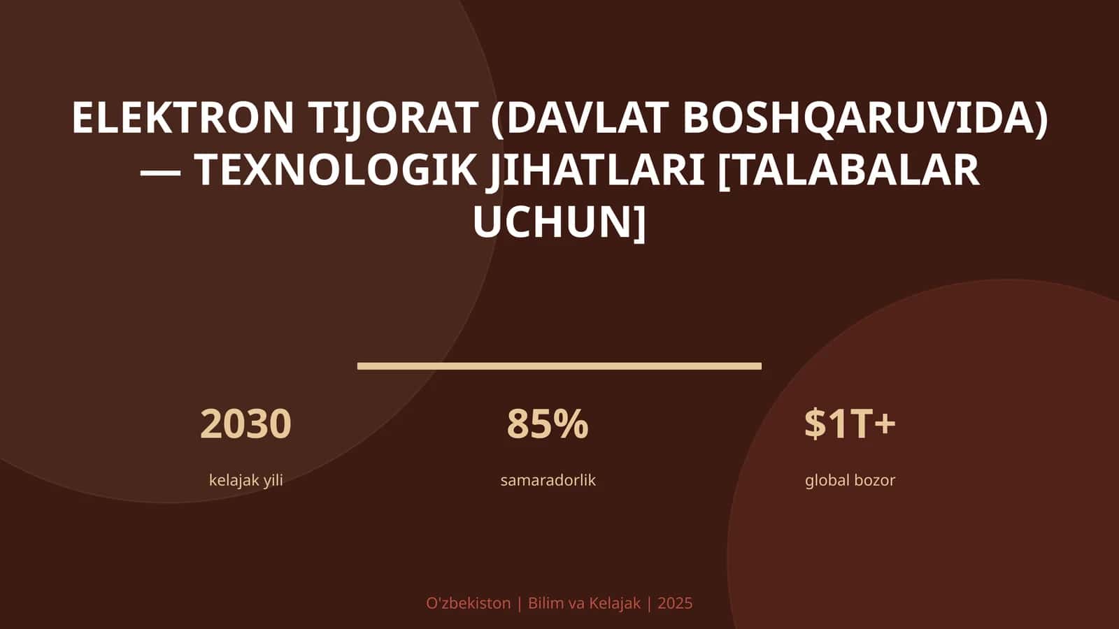 Elektron tijorat (davlat boshqaruvida) — texnologik jihatlari [talabalar uchun] 1