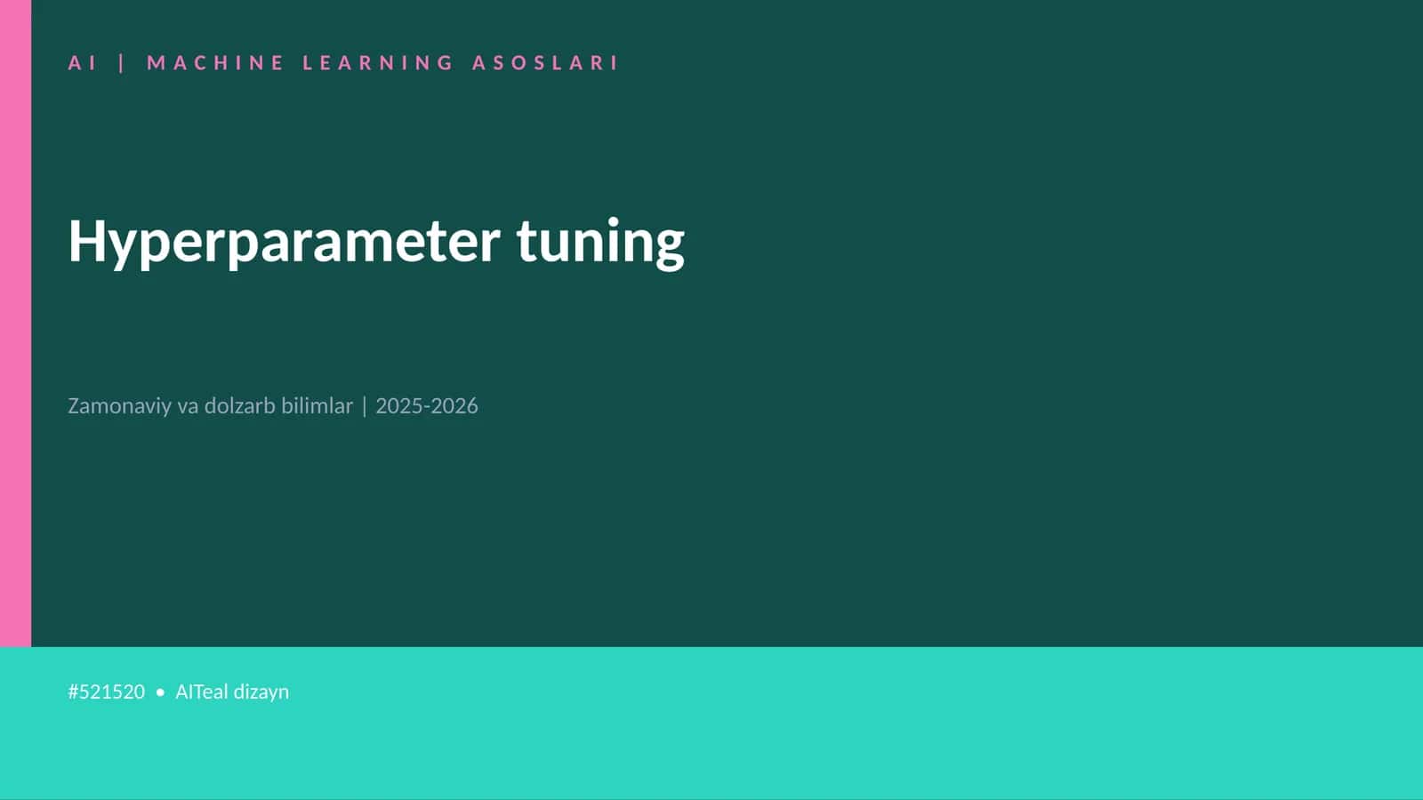 Hyperparameter tuning 1