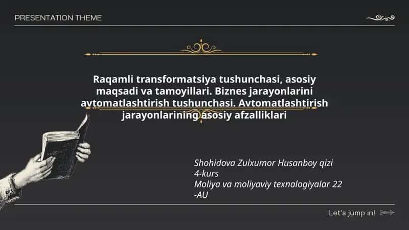 Raqamli transformatsiya tushunchasi 1
