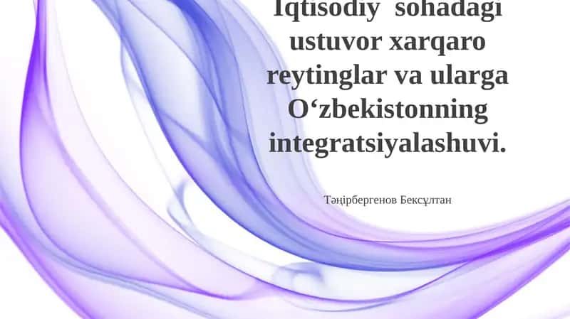 O'zbekistonning investitsiya muhiti va imtiyozlari 1