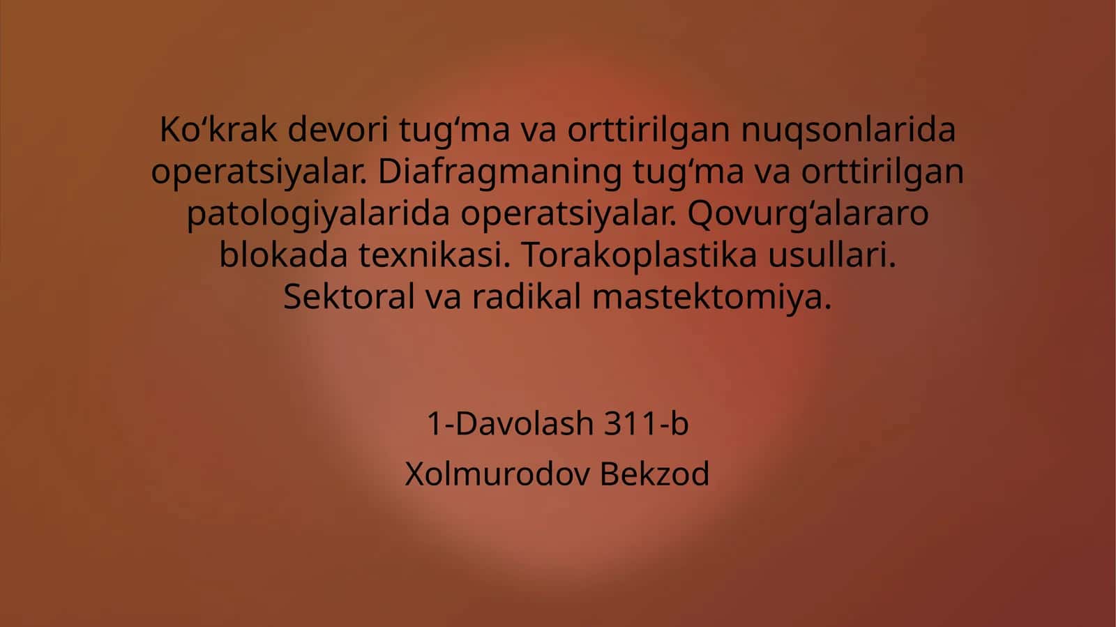 Ko‘krak devori tug‘ma va orttirilgan nuqsonlarida operatsiyalar 1