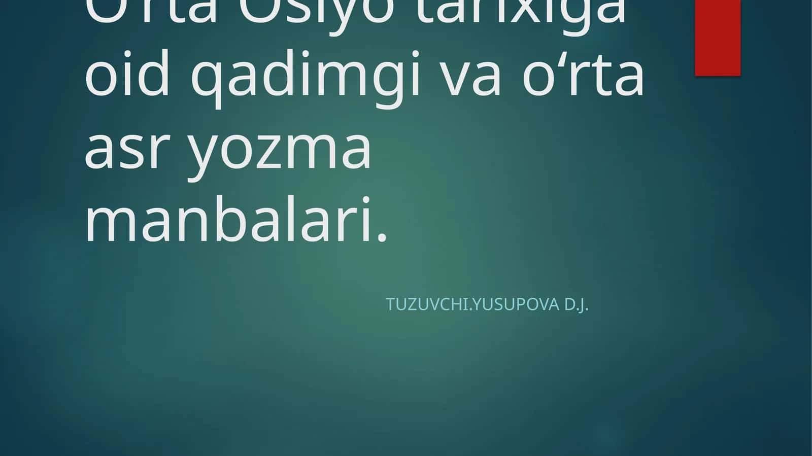 Avesto va Zardushtiylik 1