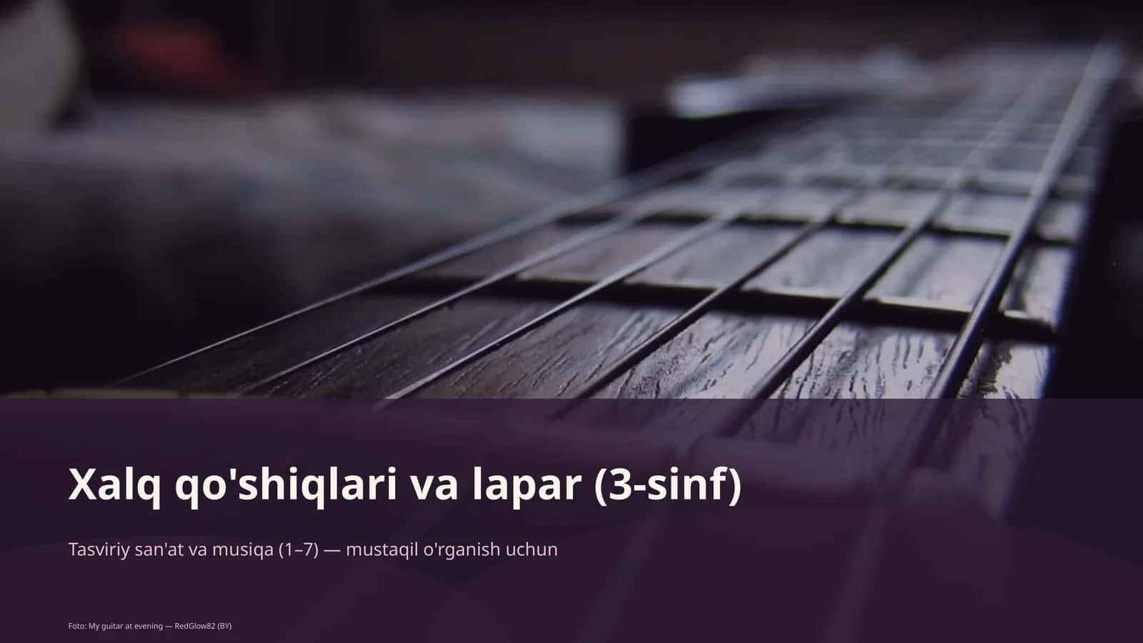 Xalq qo'shiqlari va lapar (3-sinf) 1