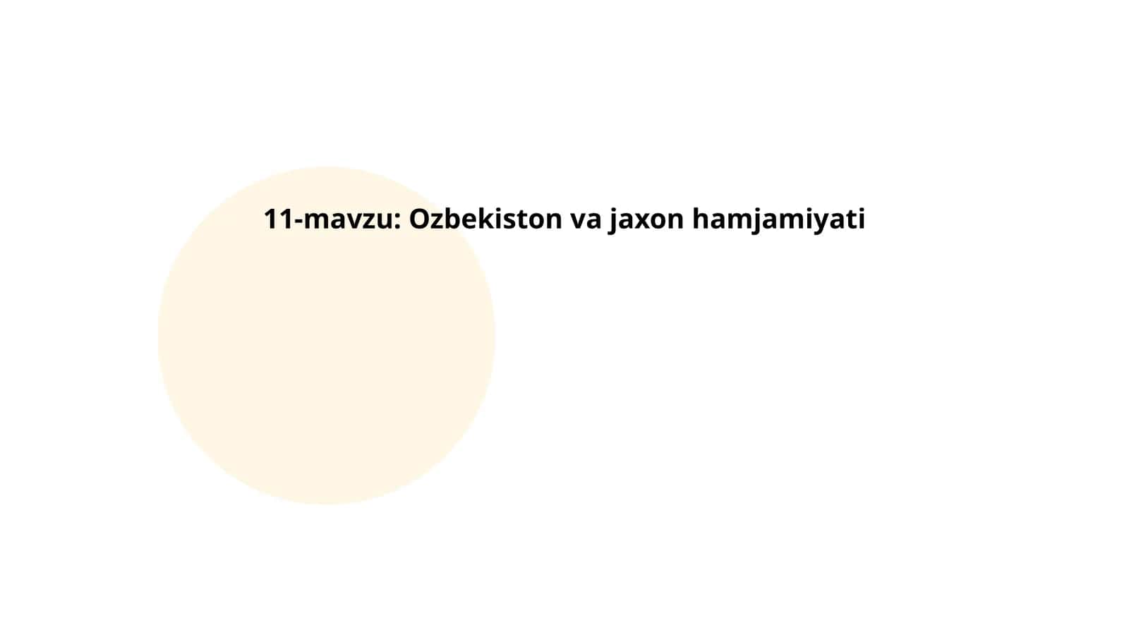 O'zbekiston va jaxon hamjamiyati 1