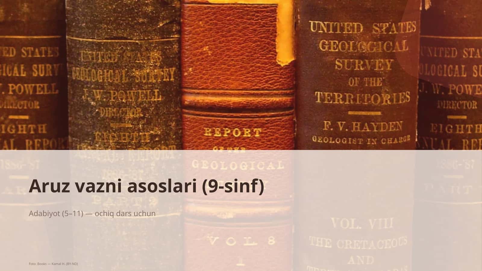 Aruz vazni asoslari (9-sinf) 1