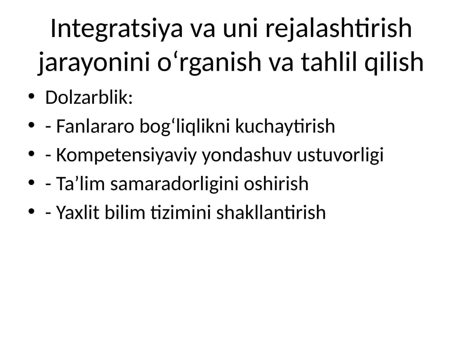 Integratsiya 1