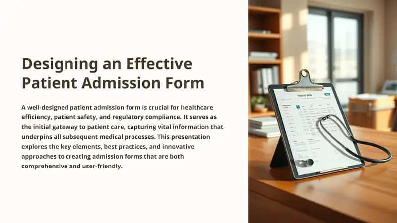 Designing an Effective Patient Admission Form 1