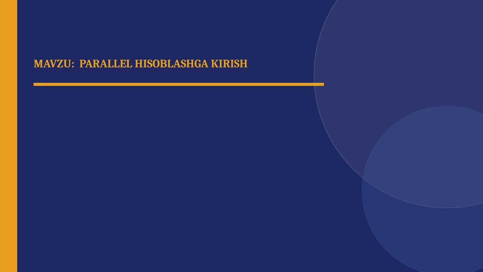 PARALLELHISOBLASHGA 1
