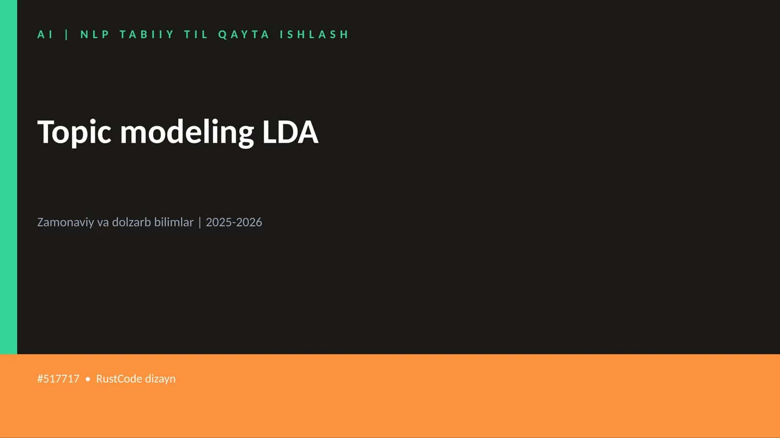 Topic modeling LDA 1