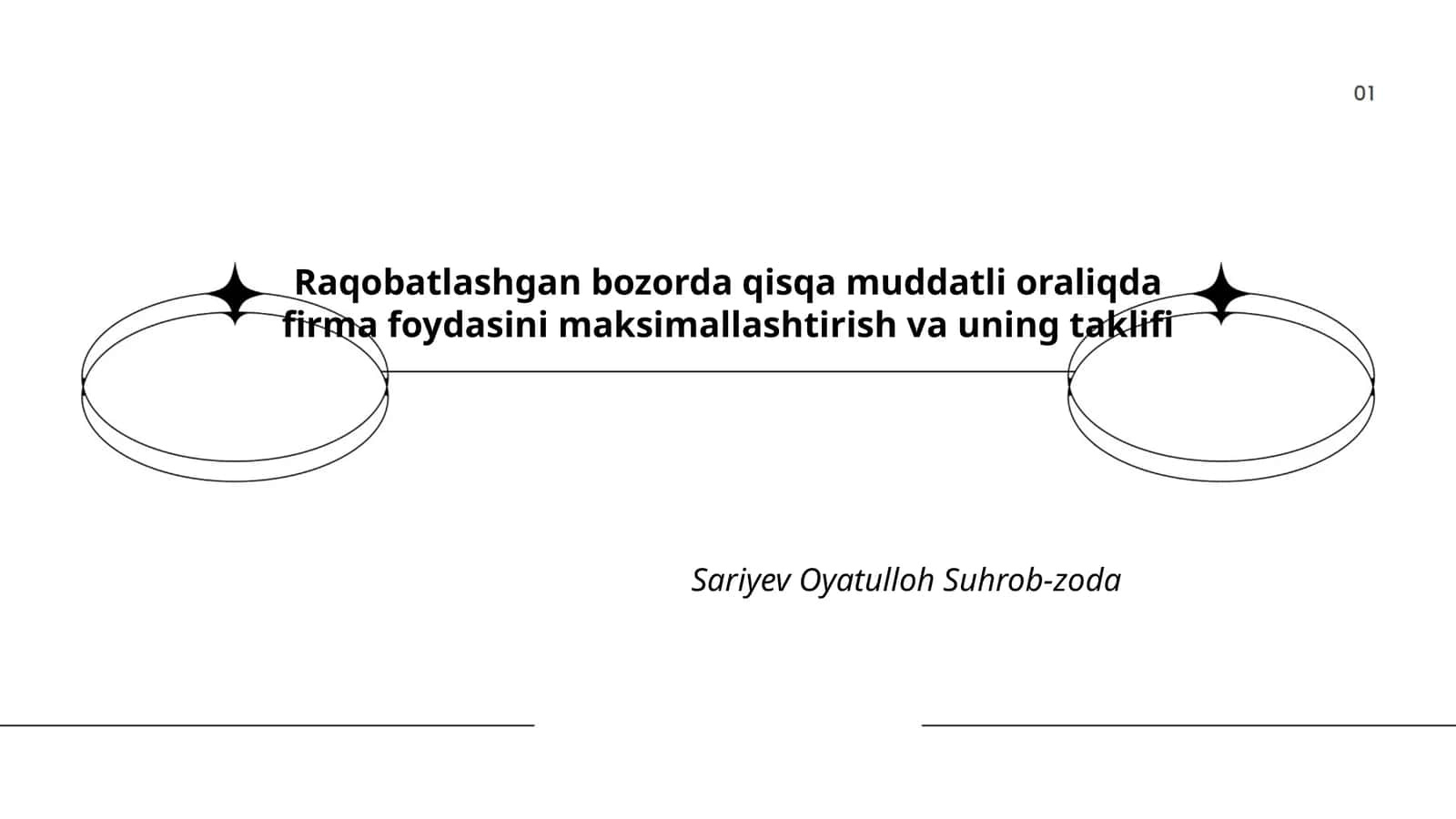 Raqobatlashgan bozorda qisqa muddatda firma foydasini maksimallashtirish prinsipi 1