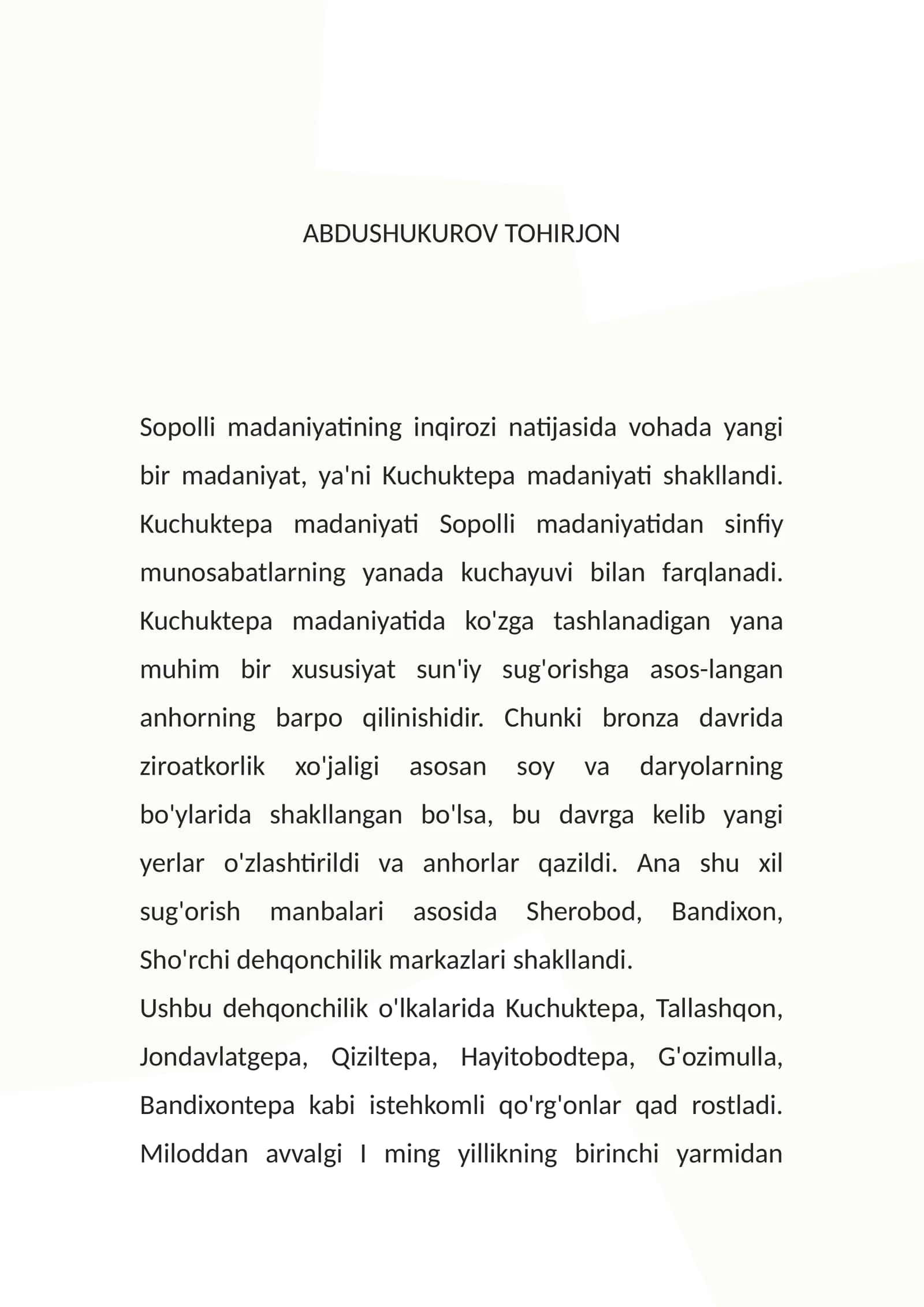 Kuchuktepa madaniyati 1