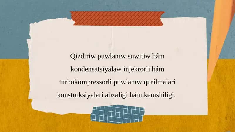Qizdiriw hám puwlanıw suwitiw protsesi 1
