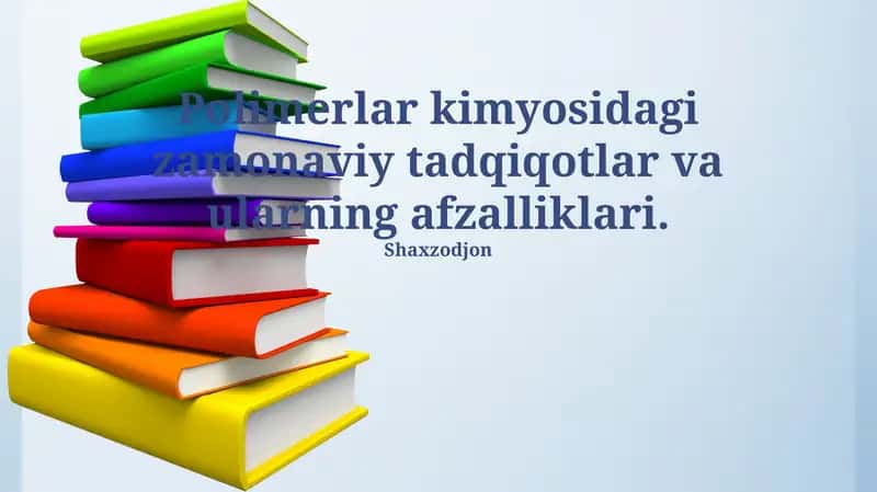 Zamonaviy Polimer Kimyosi Tadqiqotlari 1