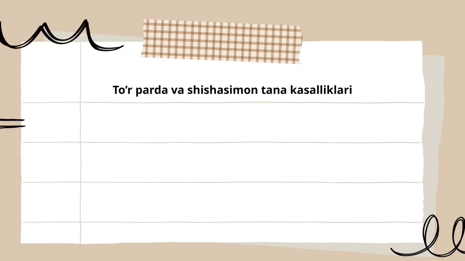 To’r parda va shishasimon tana kasalliklari 1