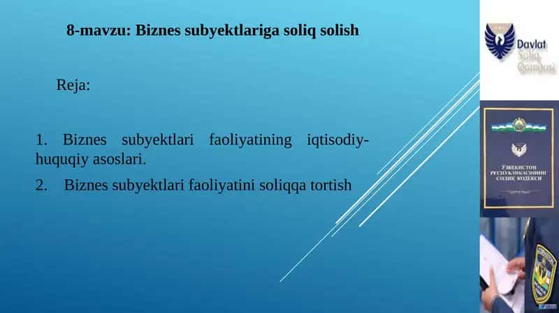 Biznes subyektlariga soliq solish 1
