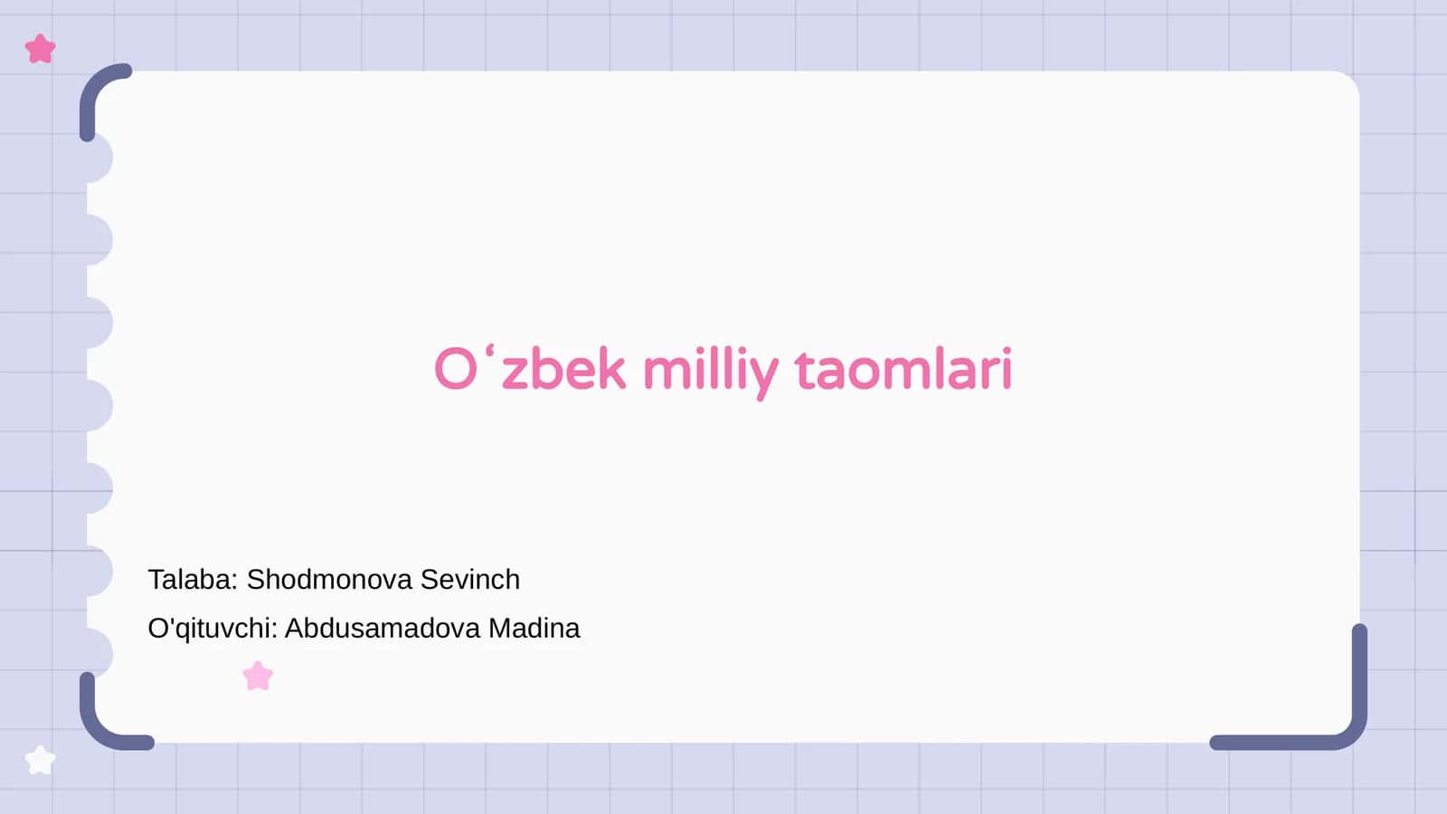 Oʻzbek milliy taomlari 1
