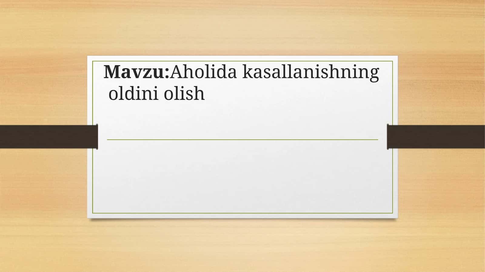 Aholida kasallanishning oldini olish 1
