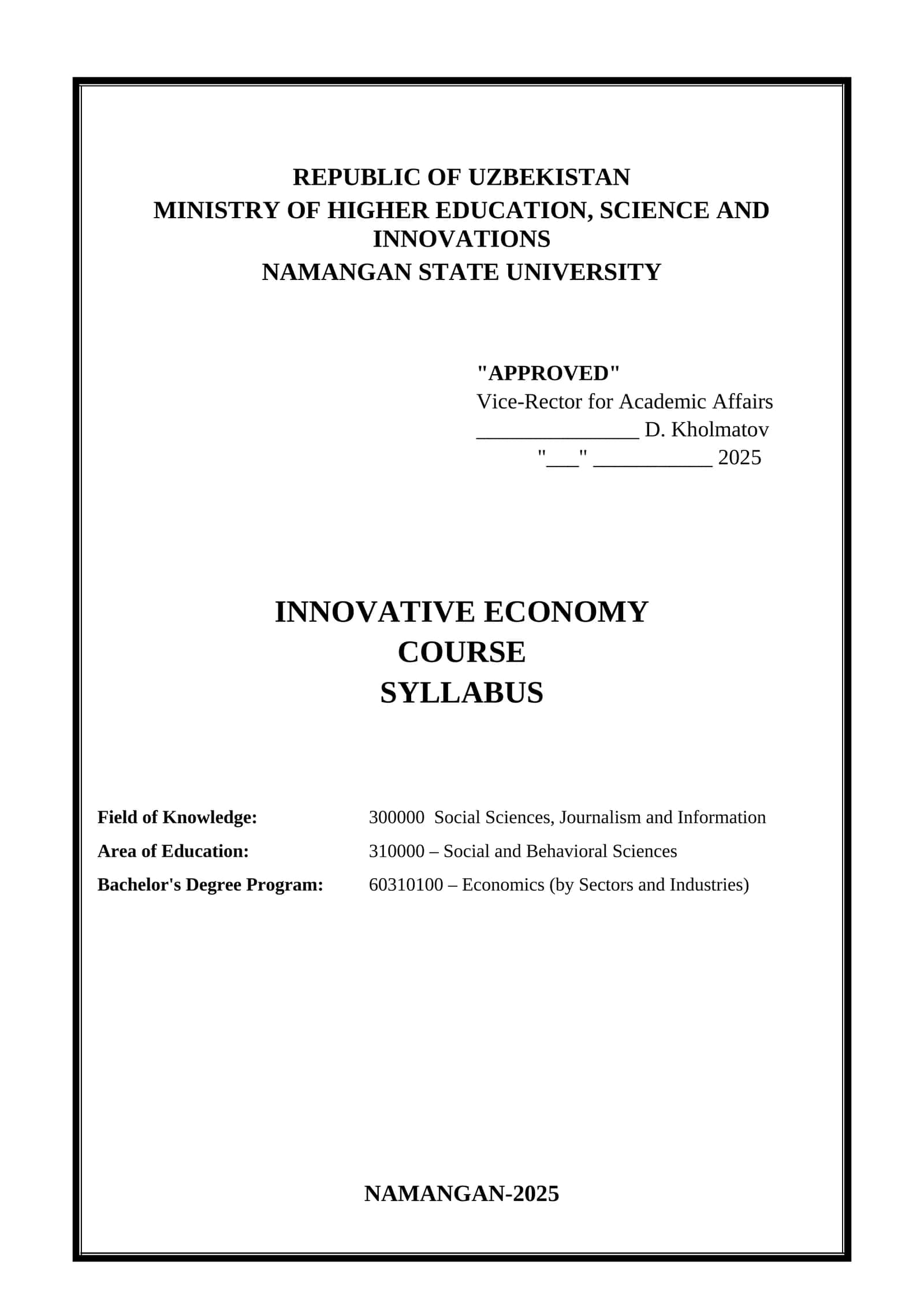 INNOVATIVE ECONOMY 1