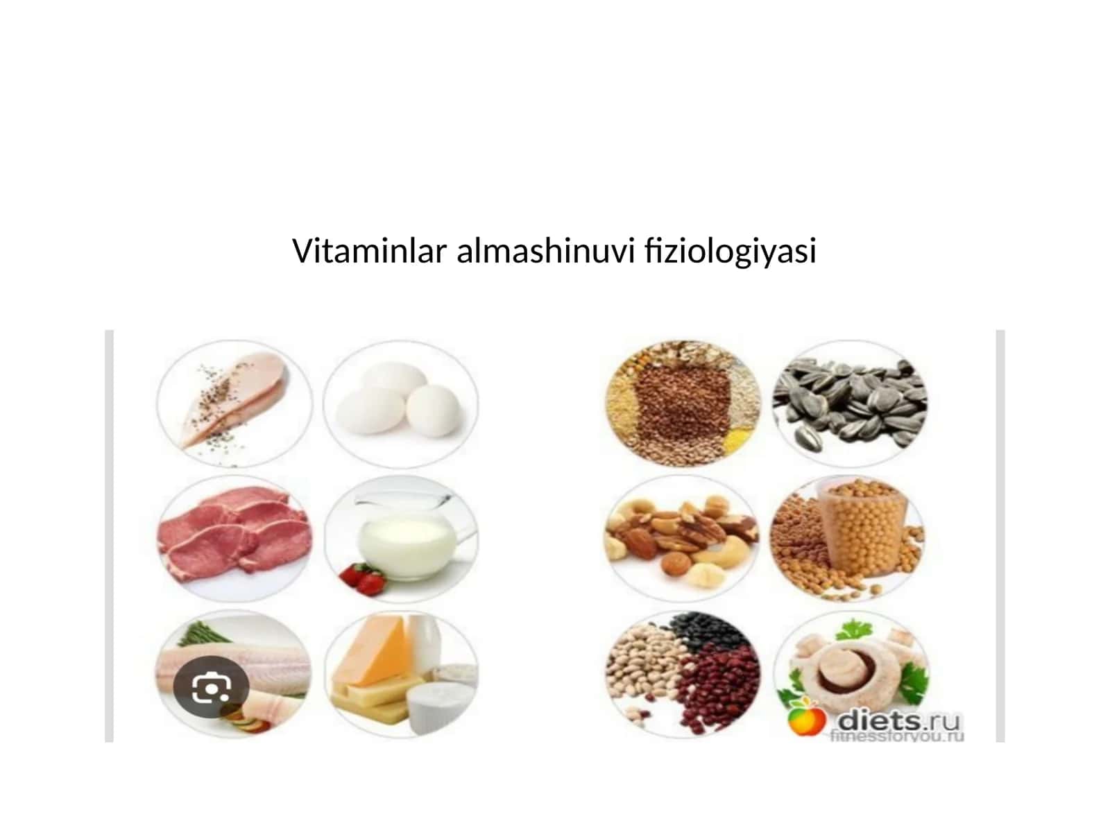 Vitaminlar almashinuvi fiziologiyasi 1