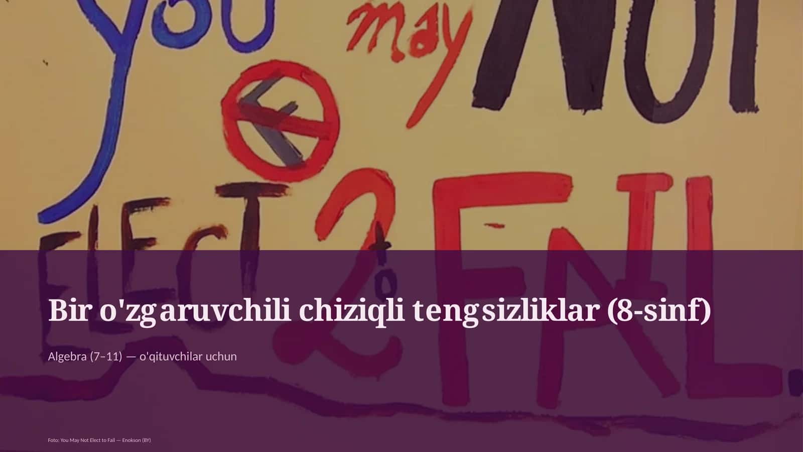 Algebra (7–11) — o'qituvchilar uchun 1