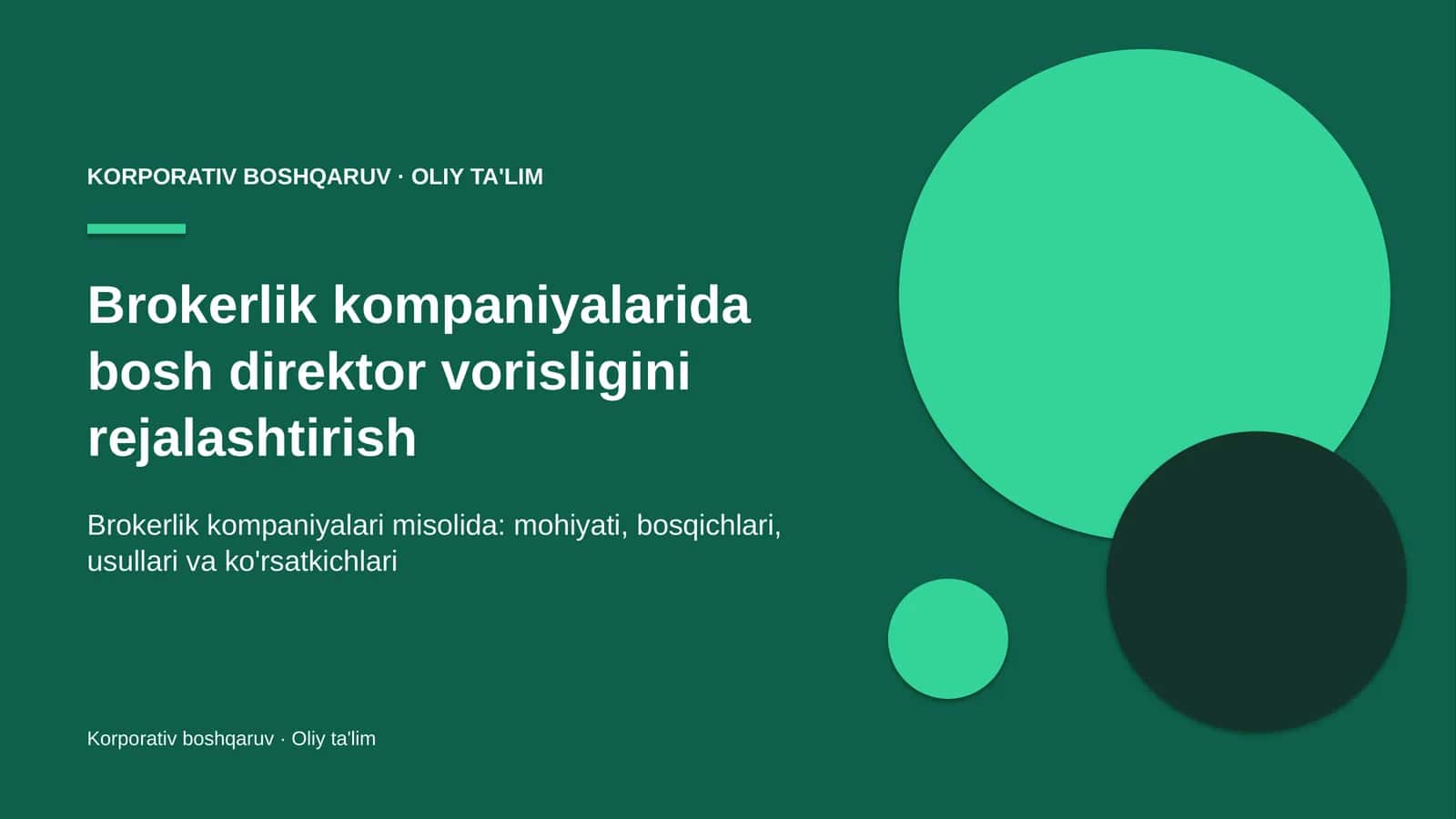 brokerlik kompaniyalarida bosh direktor vorisligini rejalashtirish 3746 1