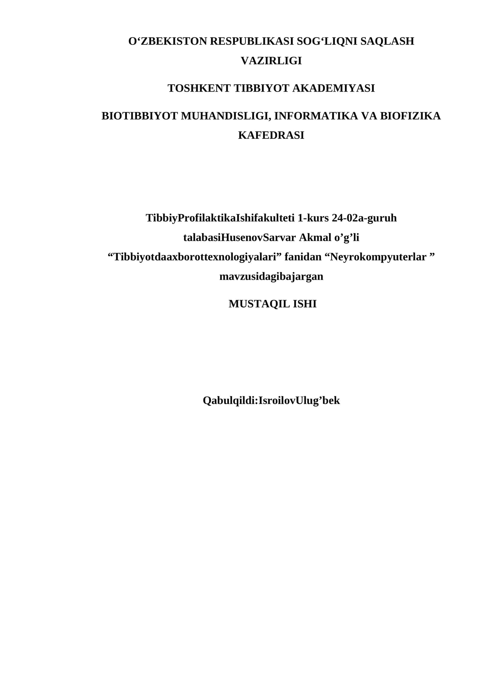 Neyrokompyuterlar 1