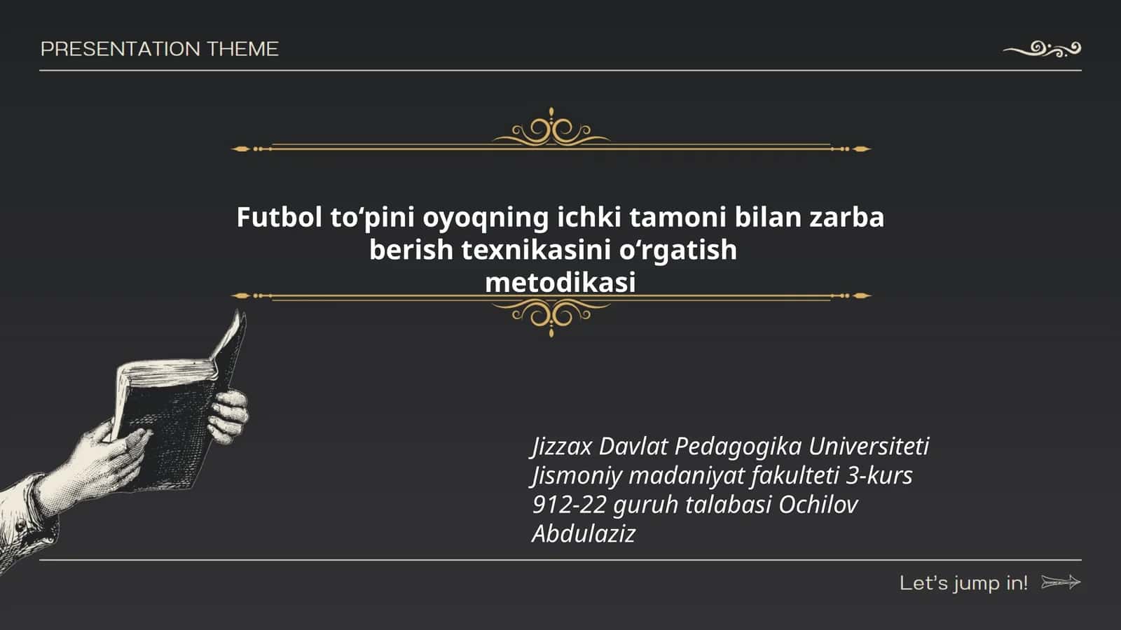 Futbol to‘pini oyoqning ichki tamoni bilan zarba berish texnikasini o‘rgatish metodikasi 1