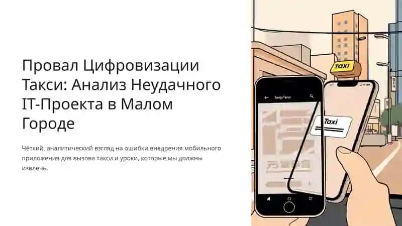 Провал Цифровизации Такси