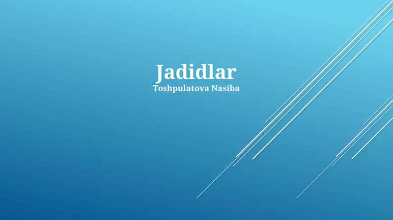 Jadidlar 1
