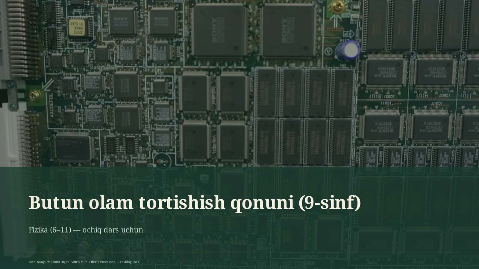 Butun olam tortishish qonuni (9-sinf) 1