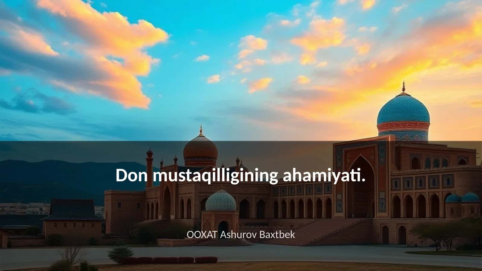 Don mustaqilligining tarixi va rivojlanishi 1