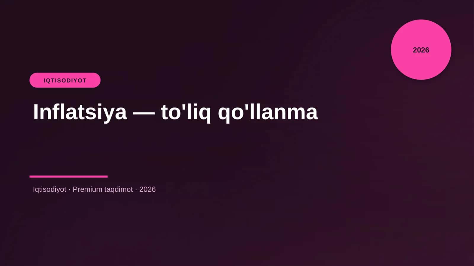 Inflatsiya — to'liq qo'llanma 1