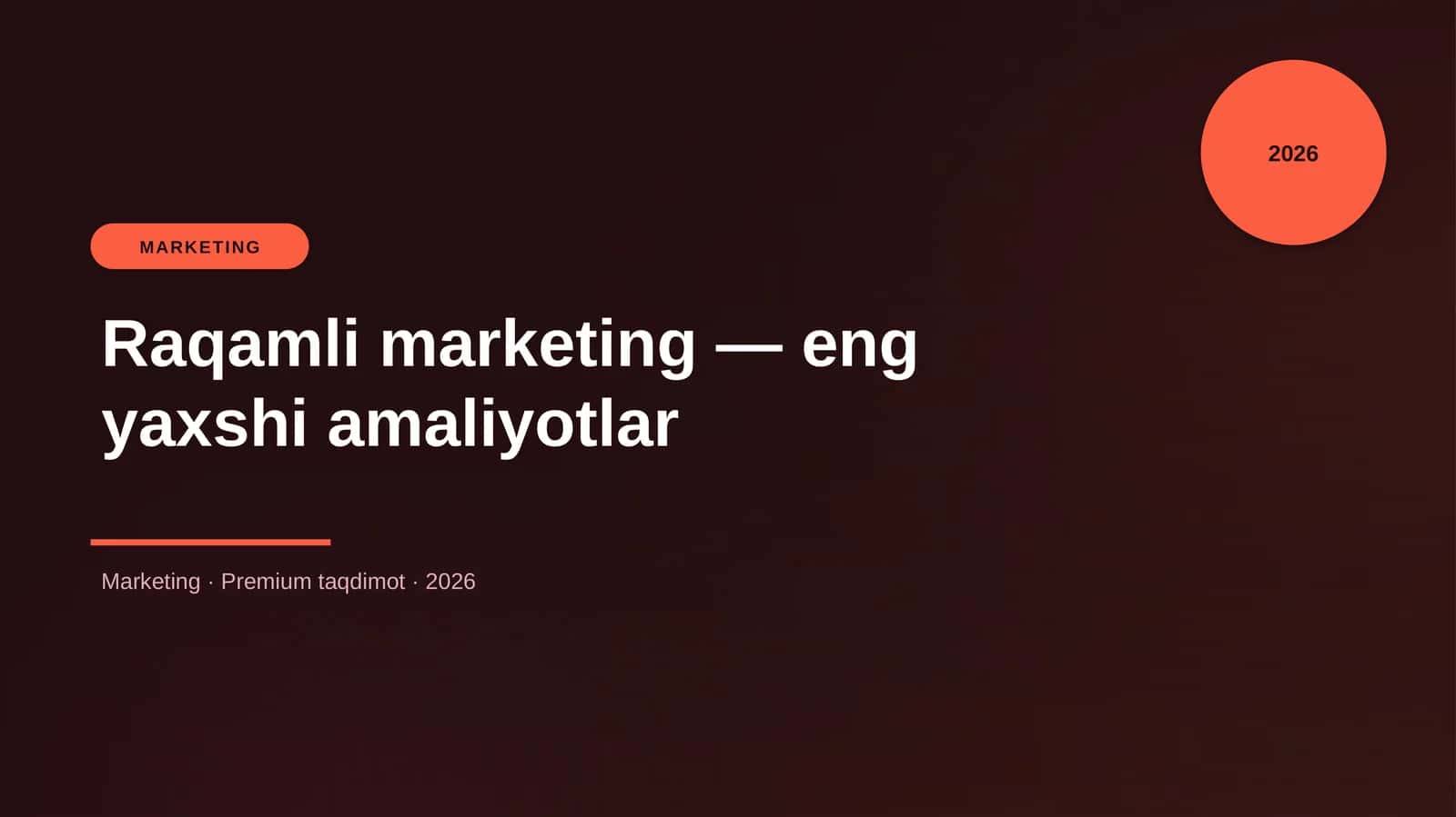 Raqamli marketing — eng yaxshi amaliyotlar 1