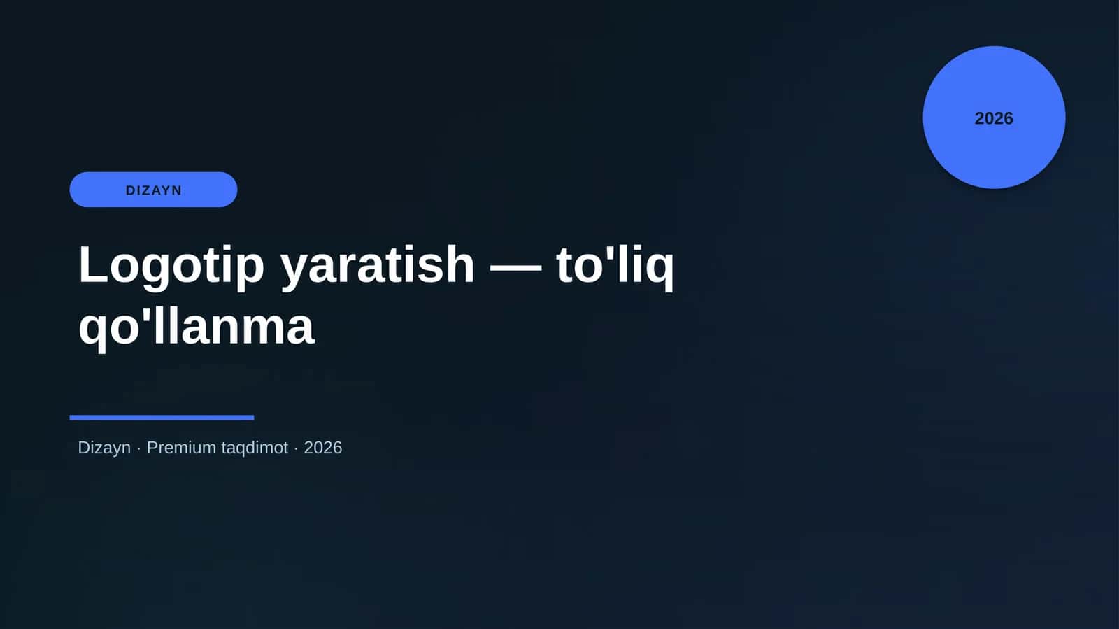 Logotip yaratish — to'liq qo'llanma 1