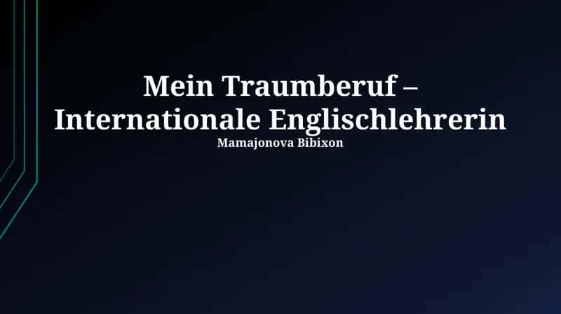Internationale Englischlehrerin 1