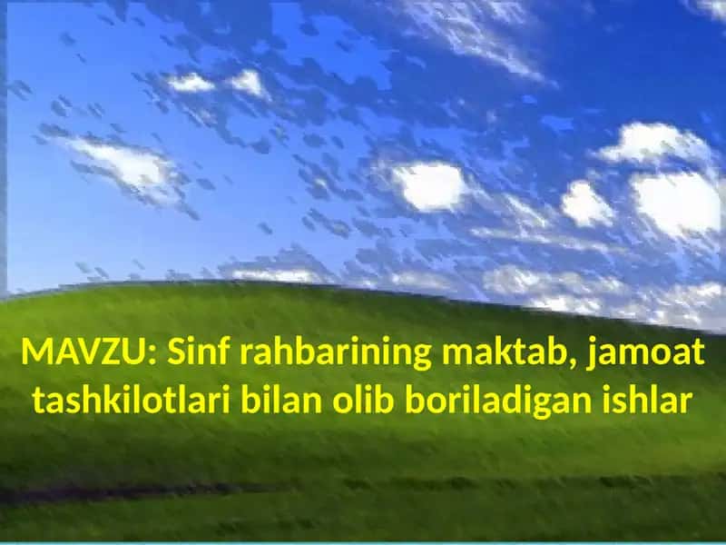 Sinfrahbarining maktab, jamoat tashkilotlari bilan olib boriladigan ishlar 1