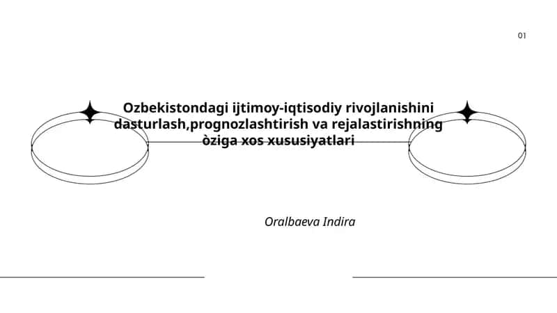 O'zbekistondagi Ijtimoy-Iqtisodiy Rivojlanishini Dasturlash, Prognozlashtirish va Rejalastirishning Òziga Xos Xususiyatlari 1
