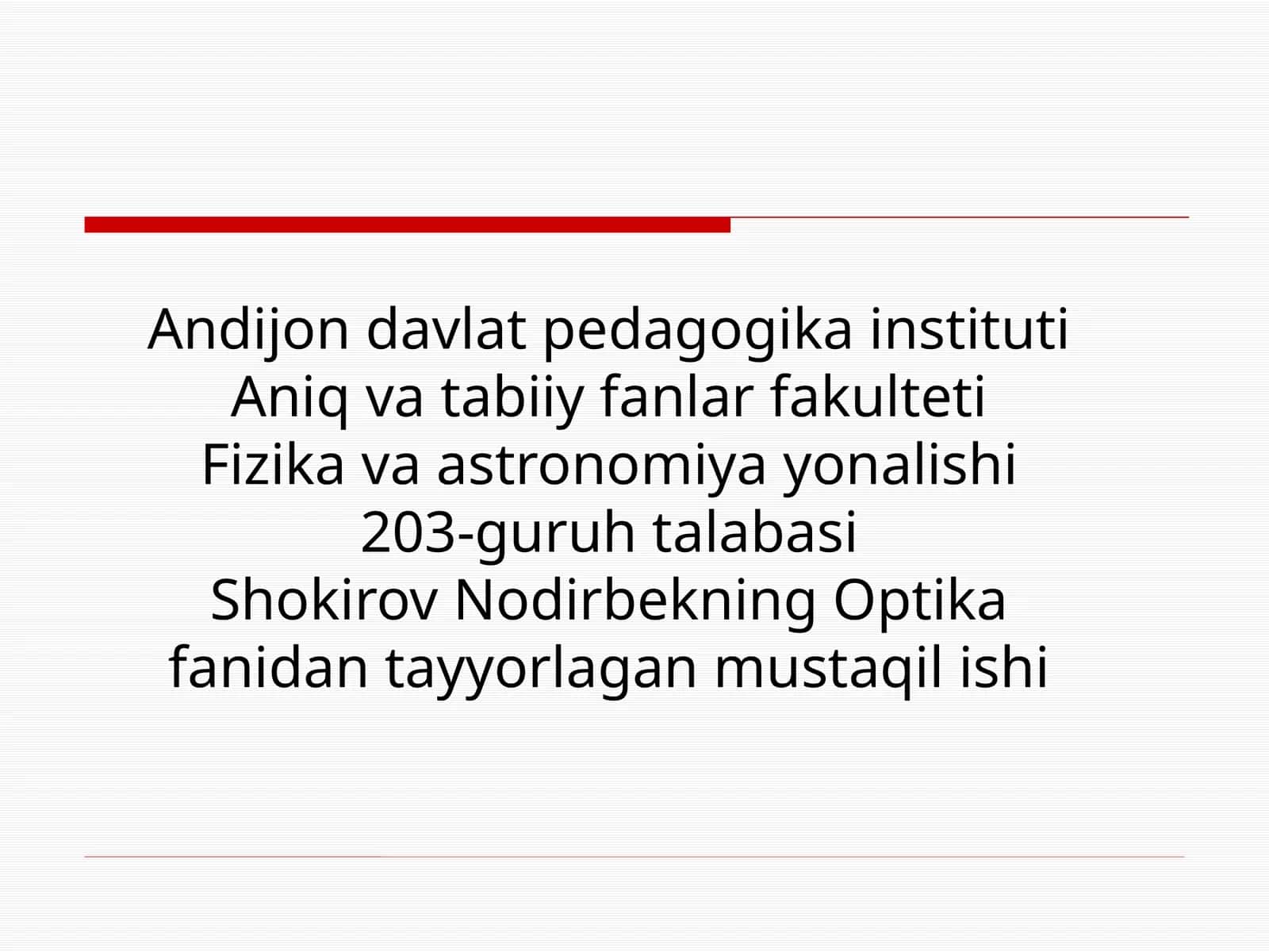 Optika fanidan 1