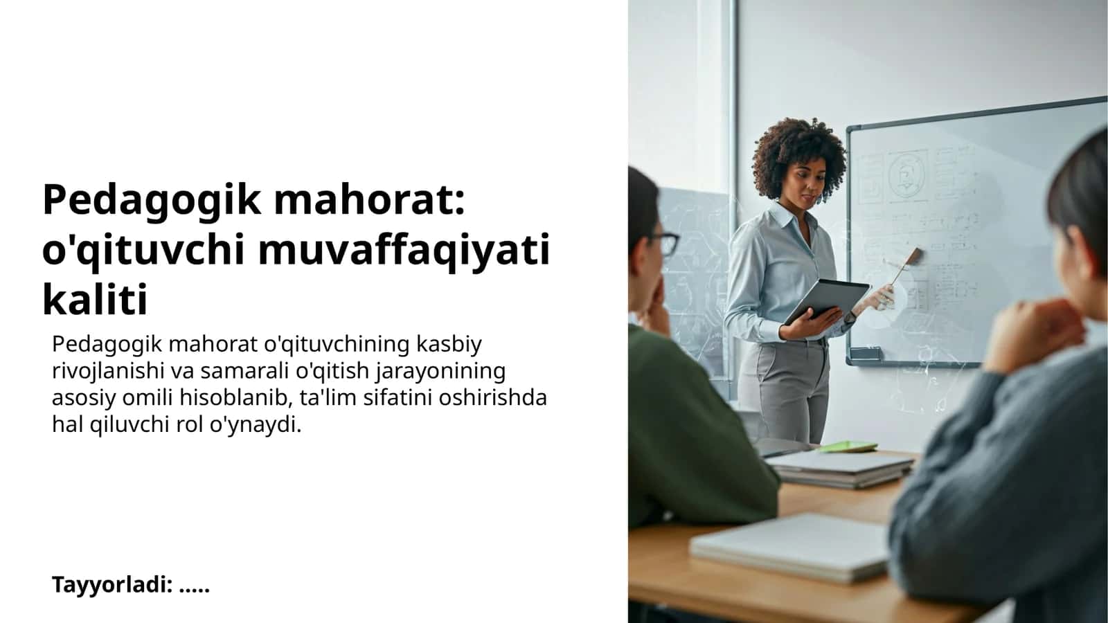 Pedagogik mahorat: o'qituvchi muvaffaqiyati kaliti 1