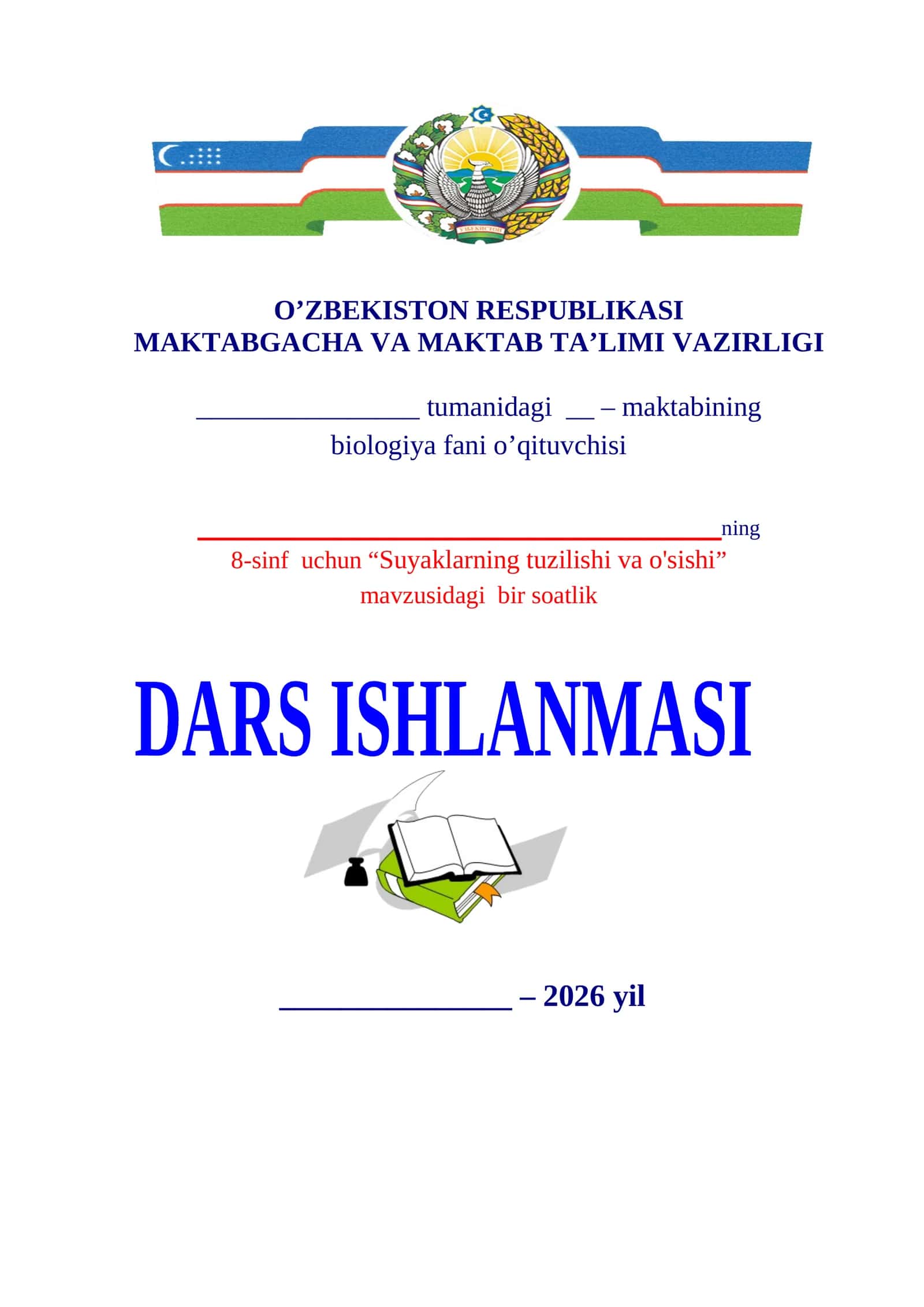 Suyaklarning tuzilishi va o'sishi 1