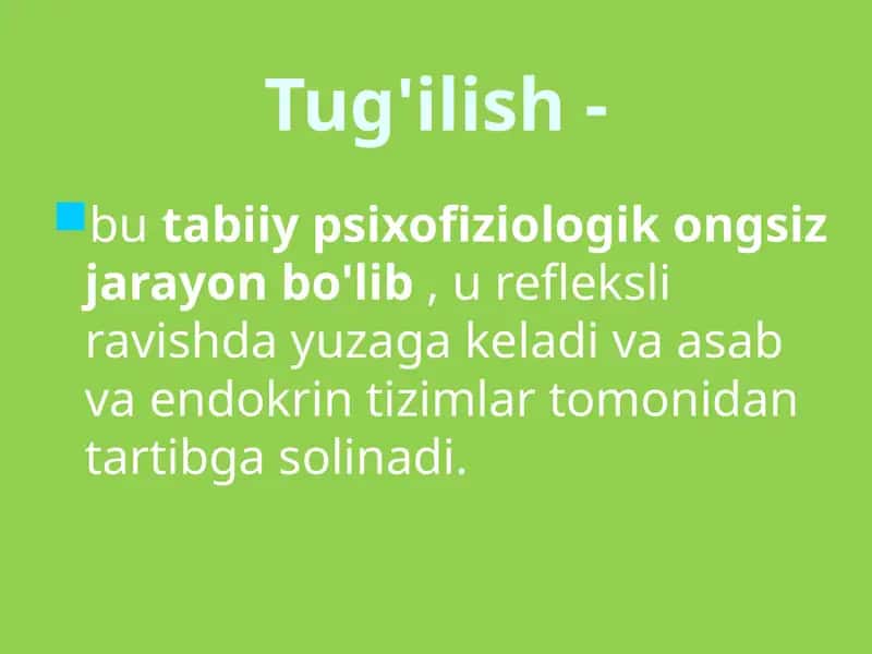 Tug'ilish 1