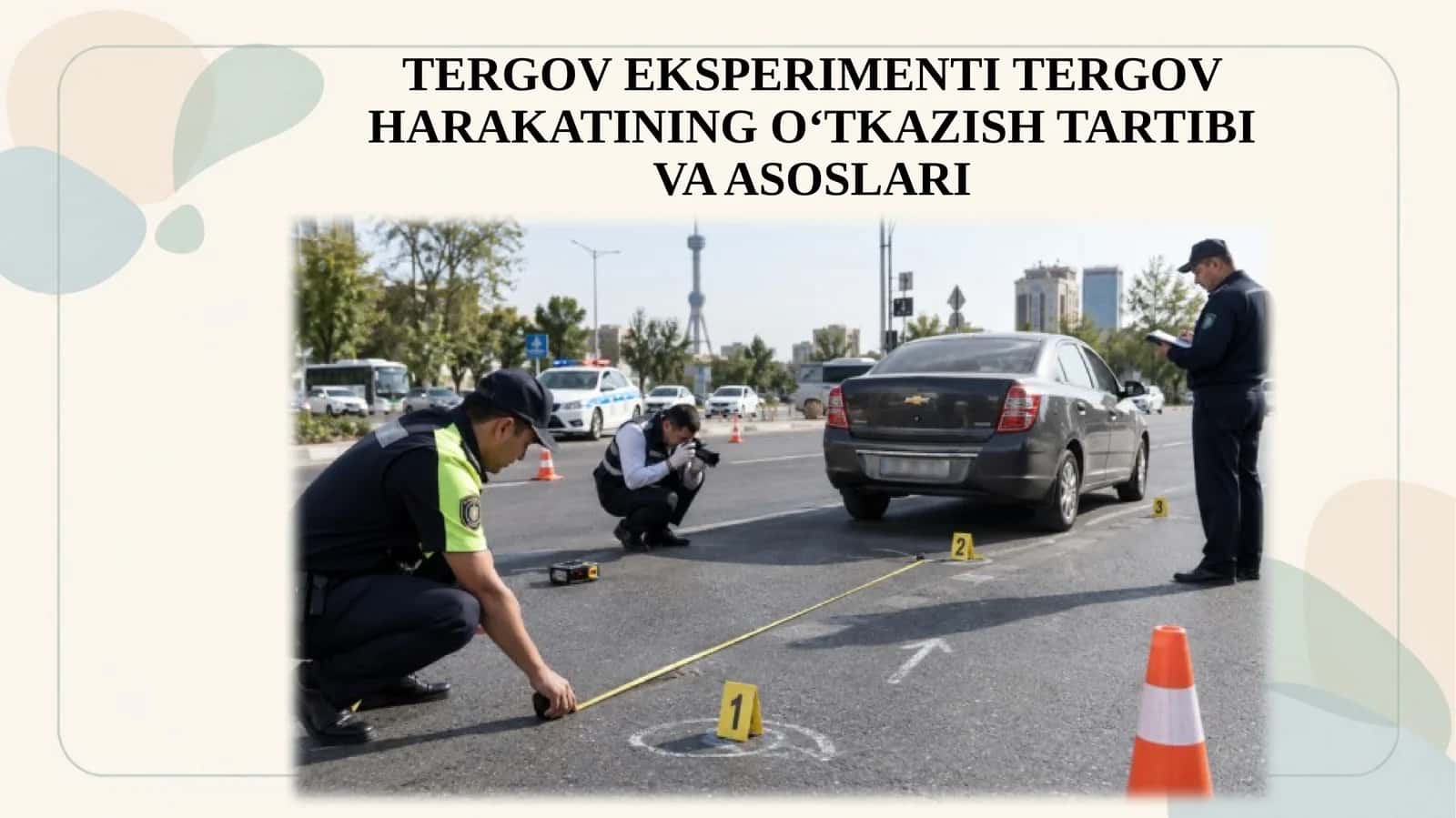 TERGOV EKSPERIMENTI TERGOV HARAKATINING O‘TKAZISH TARTIBI VA ASOSLARI 1
