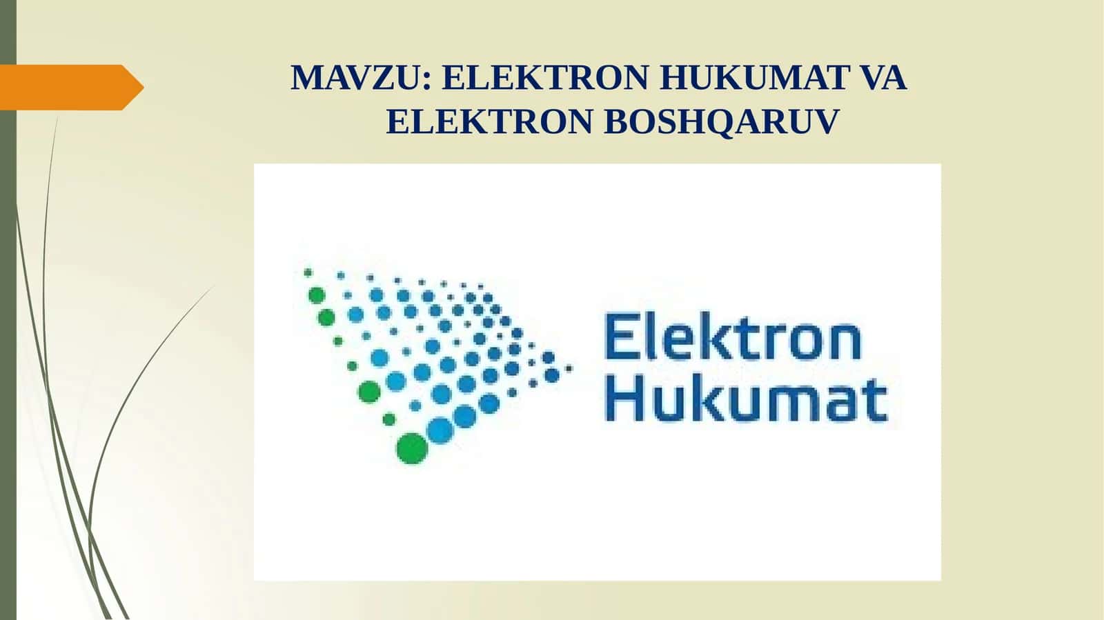 ELEKTRONHUKUMATVA ELEKTRON BOSHQARUV 1
